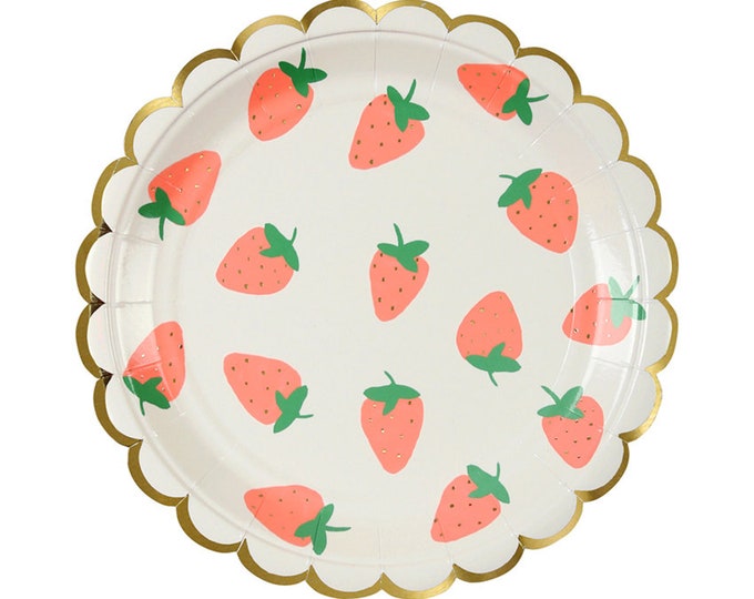 Meri Meri Small Strawberry Plates Etsy