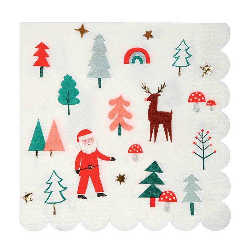 Meri Meri Christmas Icons Large Napkins Etsy