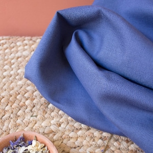 Atelier Brunette: Cobalt Linen/Cotton (Sold by the 1/2 Yard)