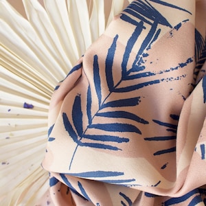 Atelier Brunette: Canopy Cobalt Viscose Crepe (Sold by the 1/2 Yard)