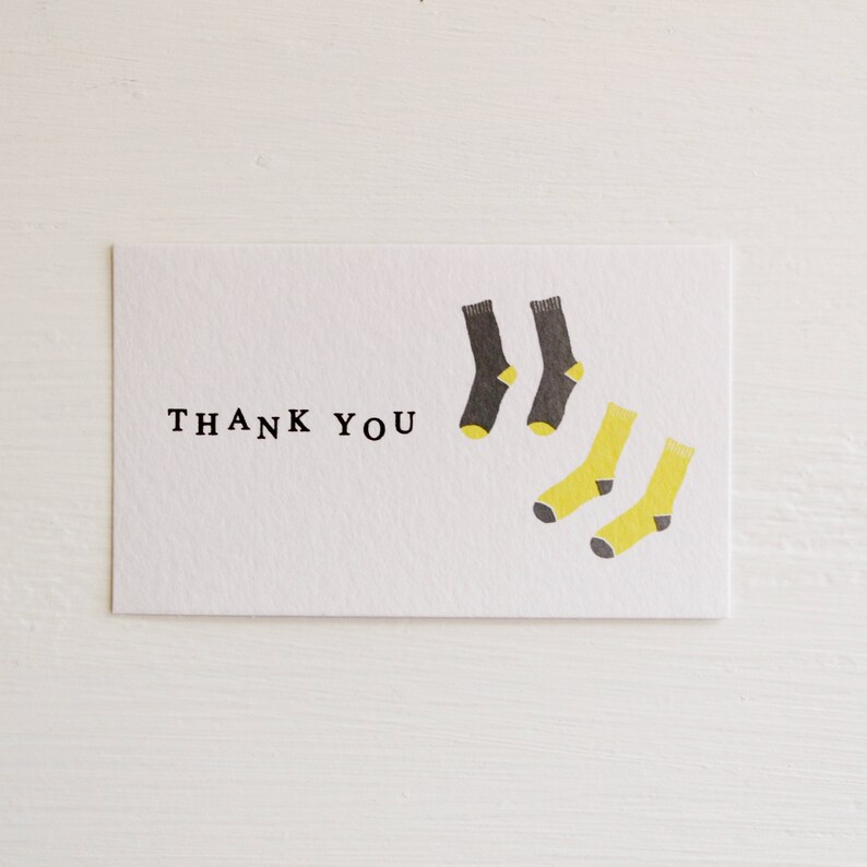Mini Thank You Note Knitting Thank You Note Mini Greeting Etsy