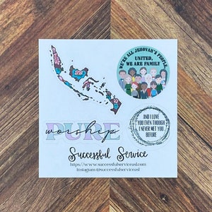 JW Special Convention 2025 Jakarta Indonesia Pure Worship Sticker Sheet Convention Gift