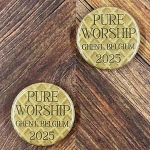 JW Special Convention 2025 Gent, België Pure Worship 1,25 inch buttons of magneten