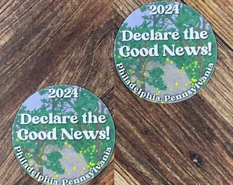 JW Special Convention 2024 Philadelphia Pennsylvania Declare The Good News Waterproof Sticker Convention Gift