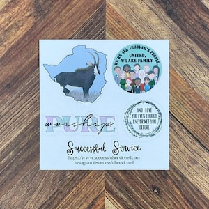 JW Special Convention 2025 Harare Zimbabwe Pure Worship Sticker Sheet Convention Gift