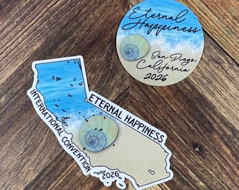 JW International Convention 2026 San Diego California Eternal Happiness Waterproof Sticker Convention Gift