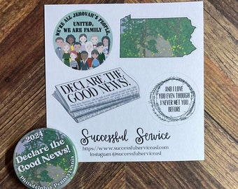 JW Special Convention 2024 Philadelphia Pennsylvania Verkondigt het Goede Nieuws Stickervel Conventiegeschenk