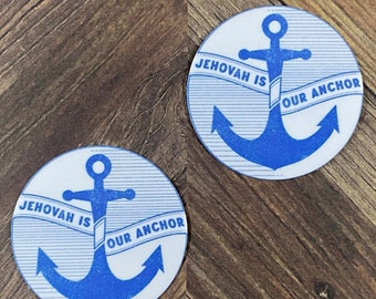 JW Stickers - Jehovah Is Our Anchor - Waterproof Sticker or Ultra Thin Magnet