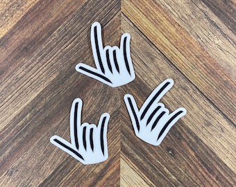 ASL Waterproof Sticker - ASL I Love You - Waterproof Sticker or Ultra Thin Magnet
