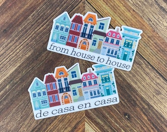 JW Stickers - House to House Sticker - Waterproof Sticker or Ultra Thin Magnet