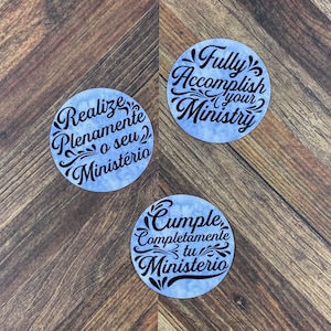 JW Stickers - Fully Accomplish Your Ministry - Waterproof Sticker or Ultra Thin Magnet