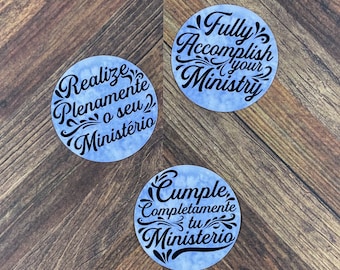 JW Stickers - Fully Accomplish Your Ministry - Waterproof Sticker or Ultra Thin Magnet