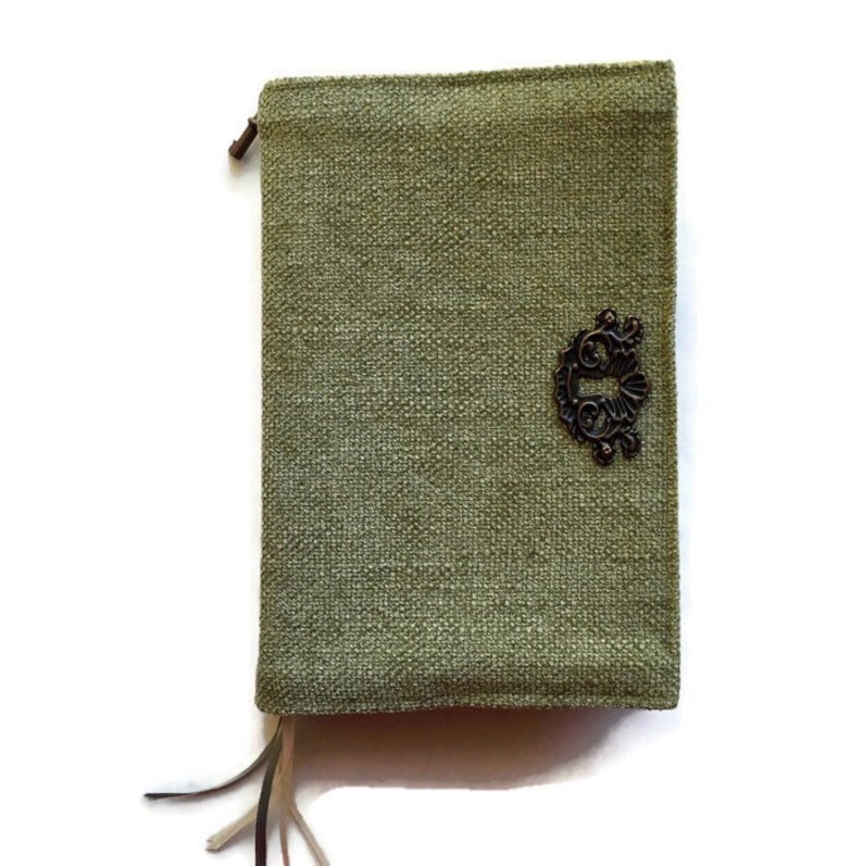 Custom Revised NWT Fabric Bible Cover in Moss Green Etsy