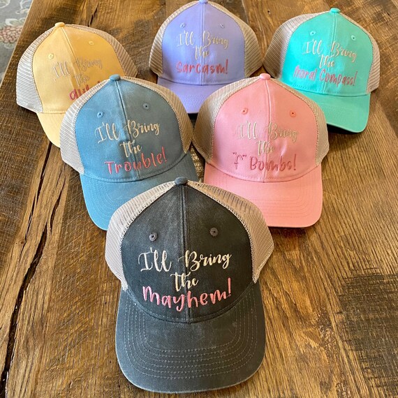 Hats Girls Weekend Ponytail Hats - Etsy 