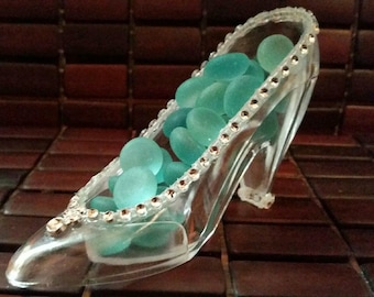Cinderella Handmade Chain Rhinestone Trim Princess Party, Cake Topper, Candy Holder, Bridal Shower, Sweet Sixteen