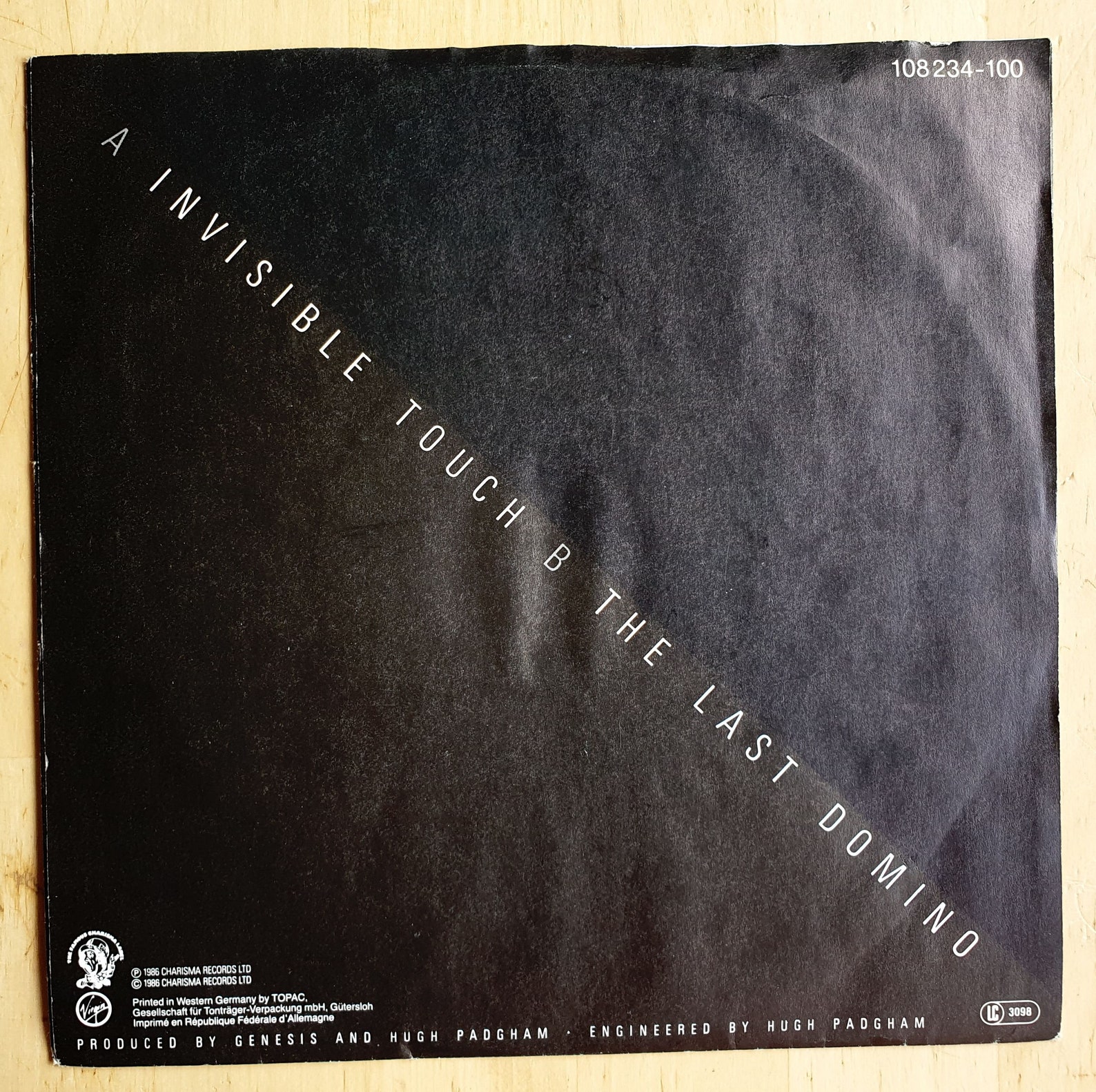 Genesis Invisible Touch, Vinyl Single 1986, German Pressing Etsy