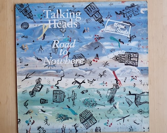 Talking Heads, vinyl maxi single record, hit song Road to Nowhere, 80s vintage vinyl