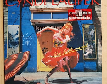 Cyndi Lauper vinyl single, Girls Just Want To Have Fun, 80s vintage vinyl, 1983