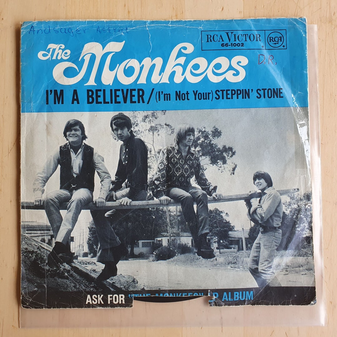 Monkees Single The Monkees I'm a Believer Vinyl Single, 1966, 66-1002 - Etsy