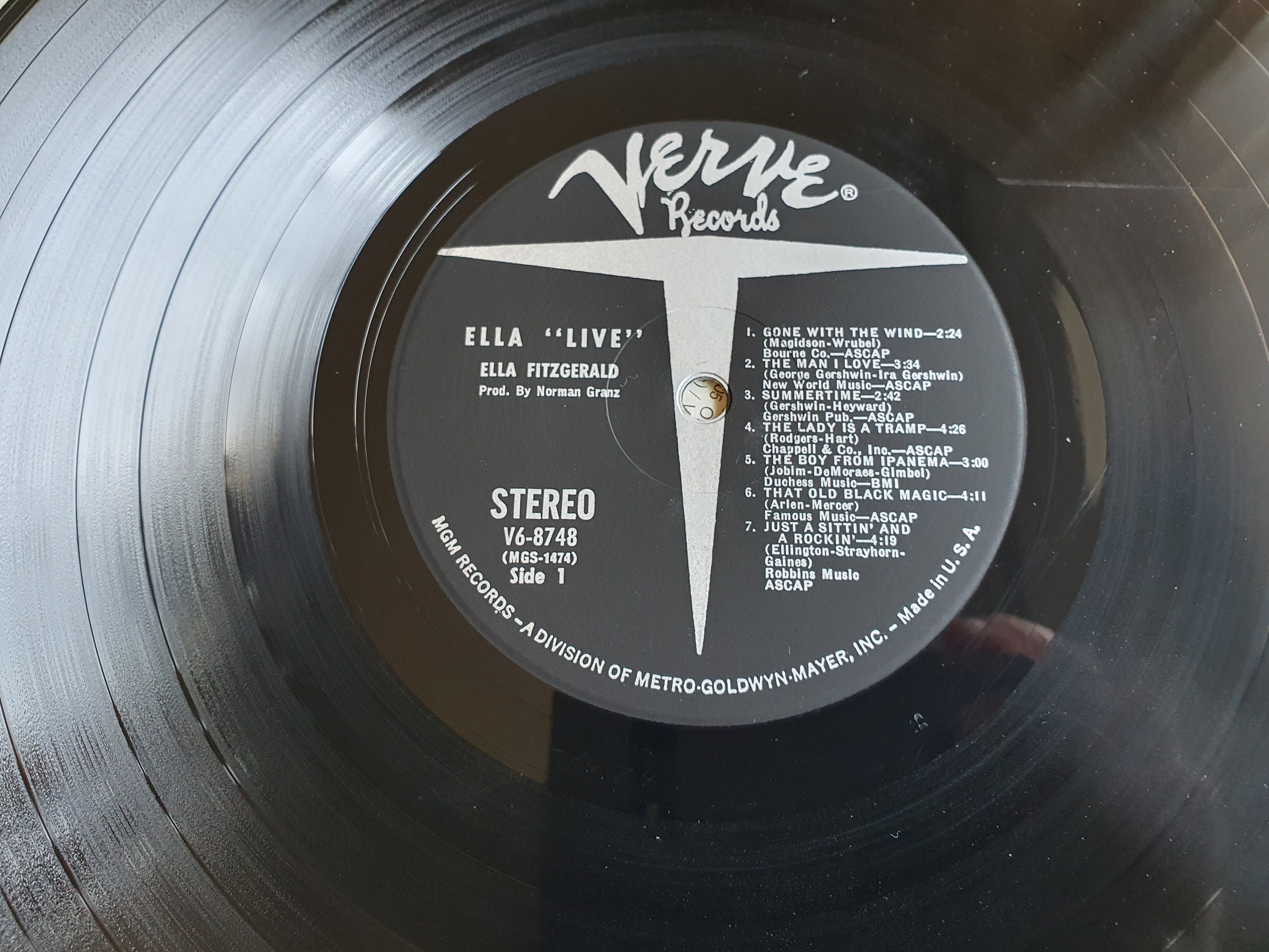 【Ella】カン6 ワン1 Ella Fitgerald、Ella Live V6-8748 ビニール レコード、Verve Records