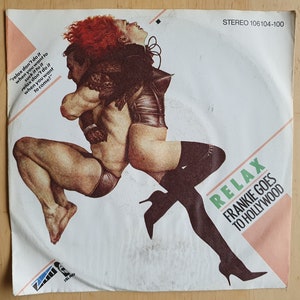 Frankie va à Hollywood Relax single vinyle, 1983, version allemande