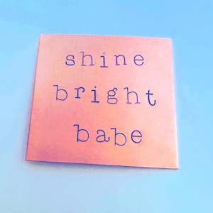 Copper Refrigerator Magnet | Hand Stamped | Personalized Gift| Fun Refrigerator Magnet | 7 Year Anniversary Gift | Housewarming Gift
