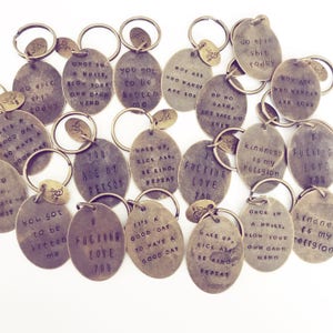 Personalized, Hand Stamped Keychains