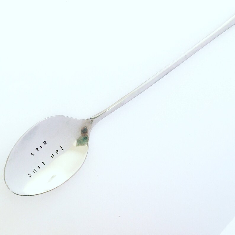 Hand Stamped Spoon / Personalized Spoon / Funny Spoons / Etsy