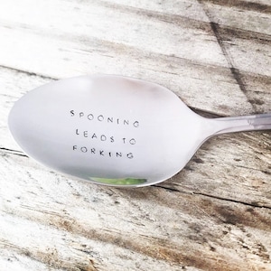 Hand Stamped Spoon / Personalized Spoon / Funny Spoons / Personalized Silverware / Unique Personalized Spoon / Special Spoon
