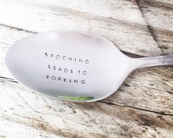 Hand Stamped Spoon / Personalized Spoon / Funny Spoons / Personalized Silverware / Unique Personalized Spoon / Special Spoon