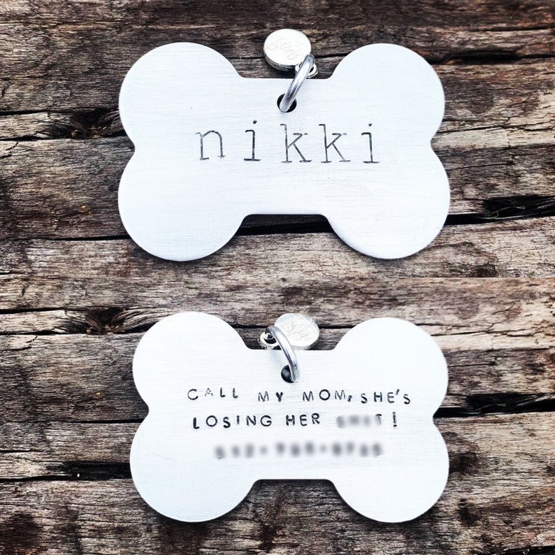 Funny Dog Tags / Personalized Pet Tags / Hand Stamped Dog Tags Etsy