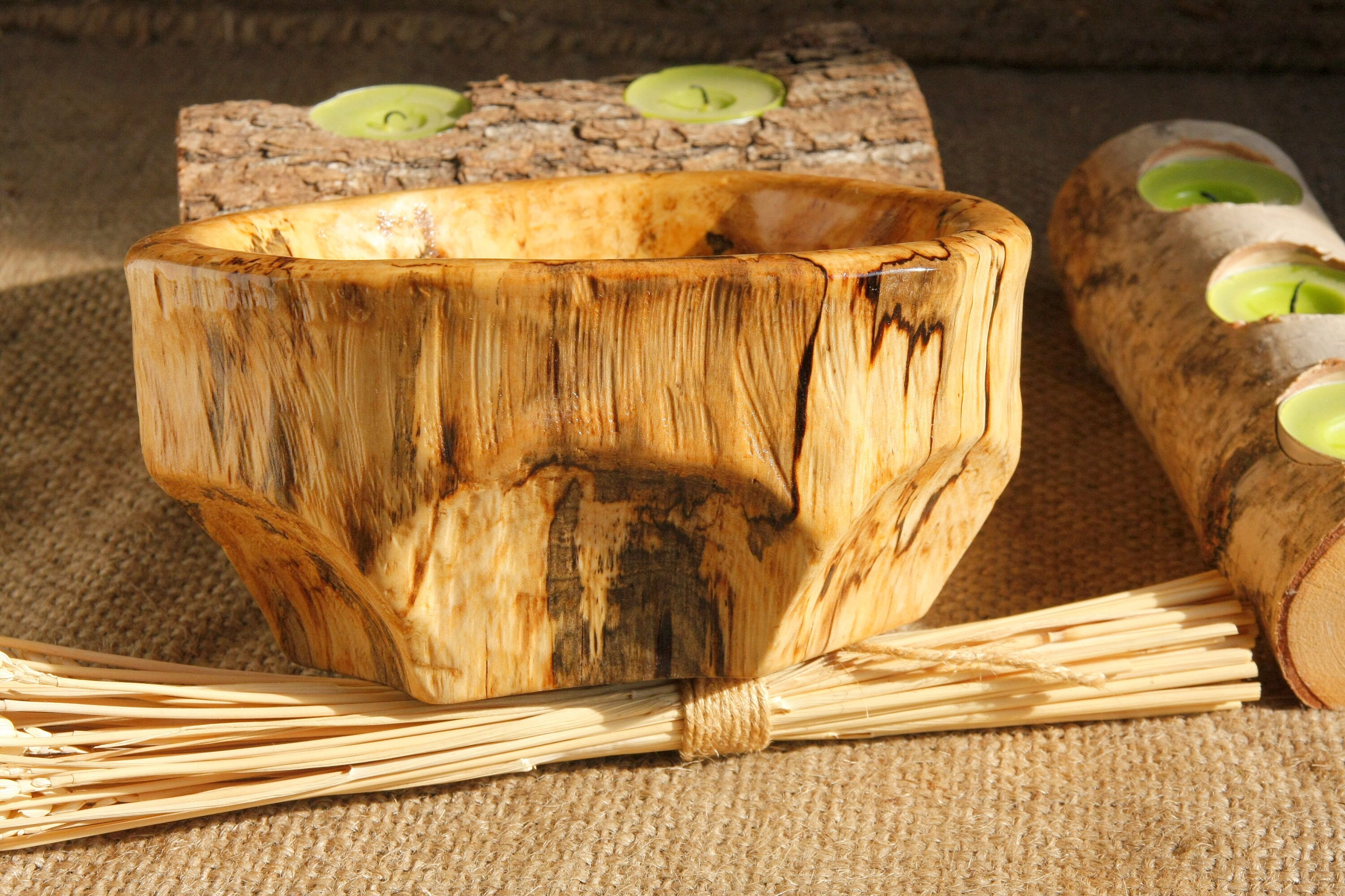 Unique Hand Carved Wooden Nut Candy BOWL rare CARELIAN Birch Etsy