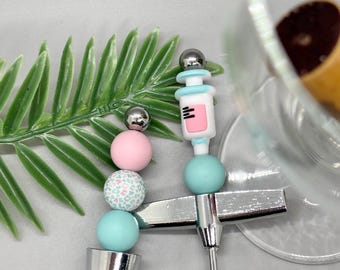 Nurse themed wine bottle stopper & opener set