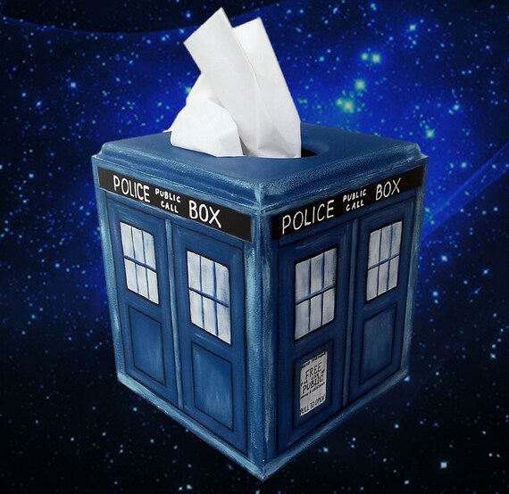 Items similar to Wooden Tissue Holder Doctor Who Tardis