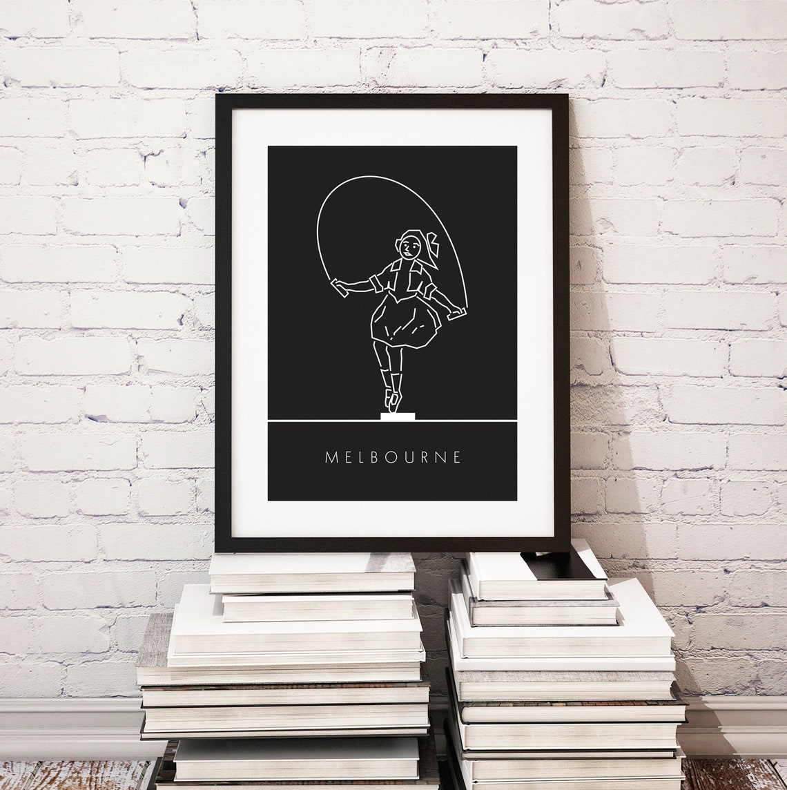 Skipping Girl Vinegar Melbourne A4 Print Australia Iconic Etsy