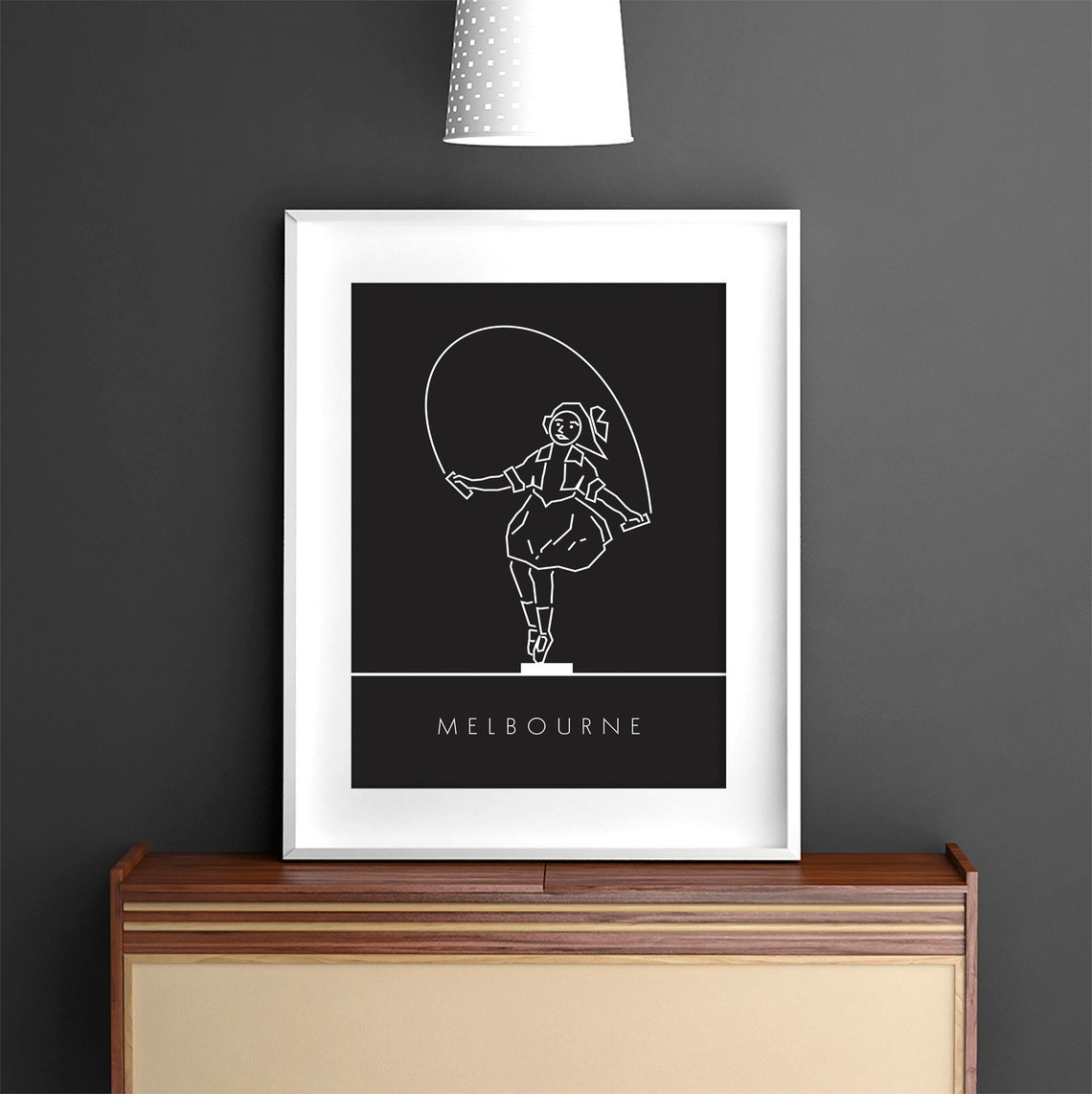 Skipping Girl Vinegar Melbourne A4 Print Australia Iconic Etsy