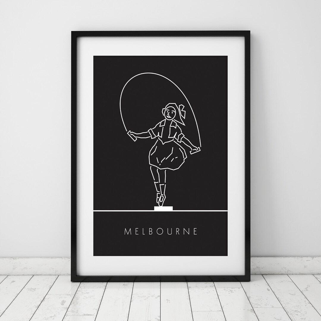 Skipping Girl Vinegar, Melbourne, A4 Print, Australia, Iconic, Modern