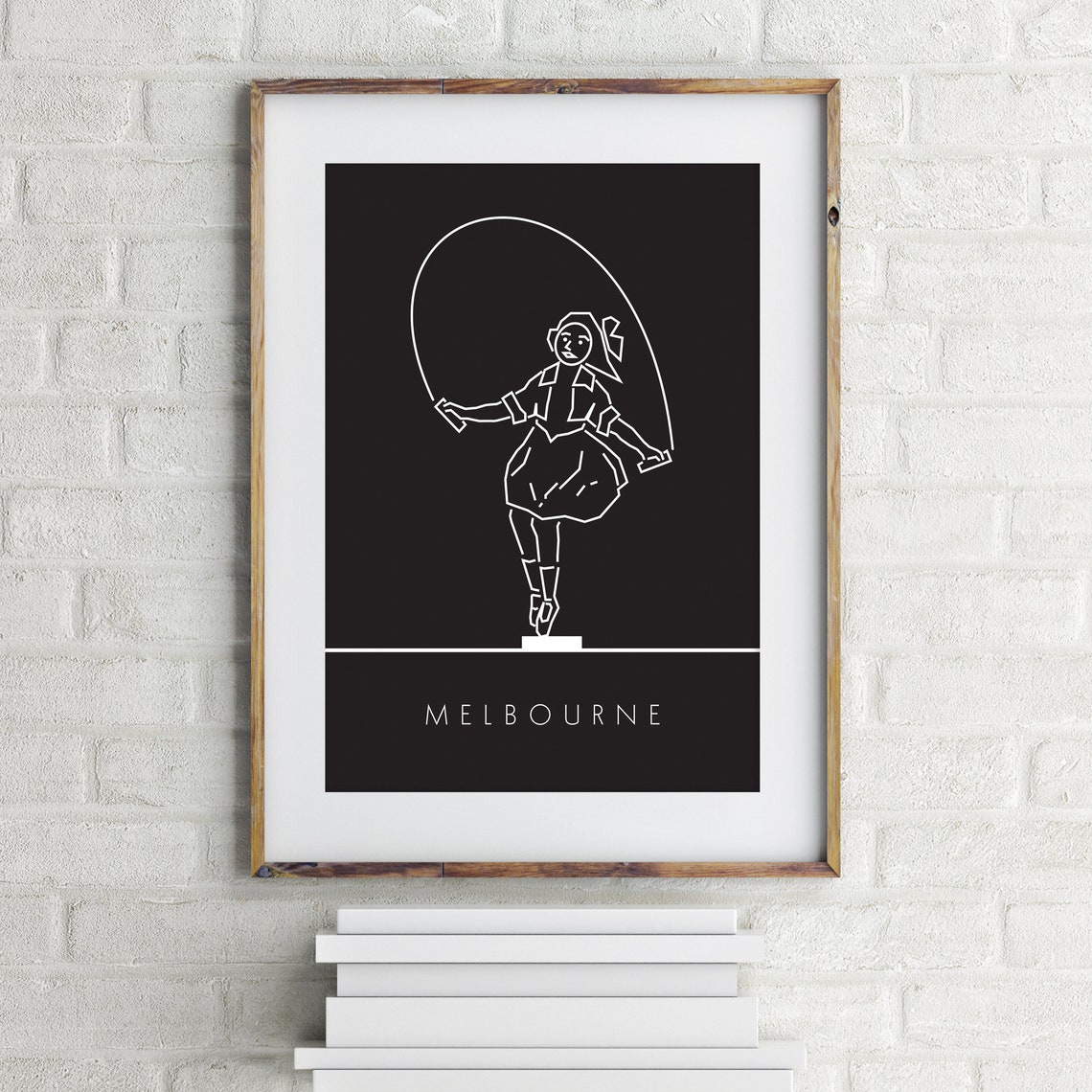 Skipping Girl Vinegar Melbourne A4 Print Australia Iconic Etsy Australia