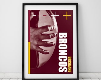 Brisbane Broncos, Brisbane rugby, Broncos, Broncos print, Broncos Art, Broncos stuff, rugby print, rugby stuff, Broncos rugby