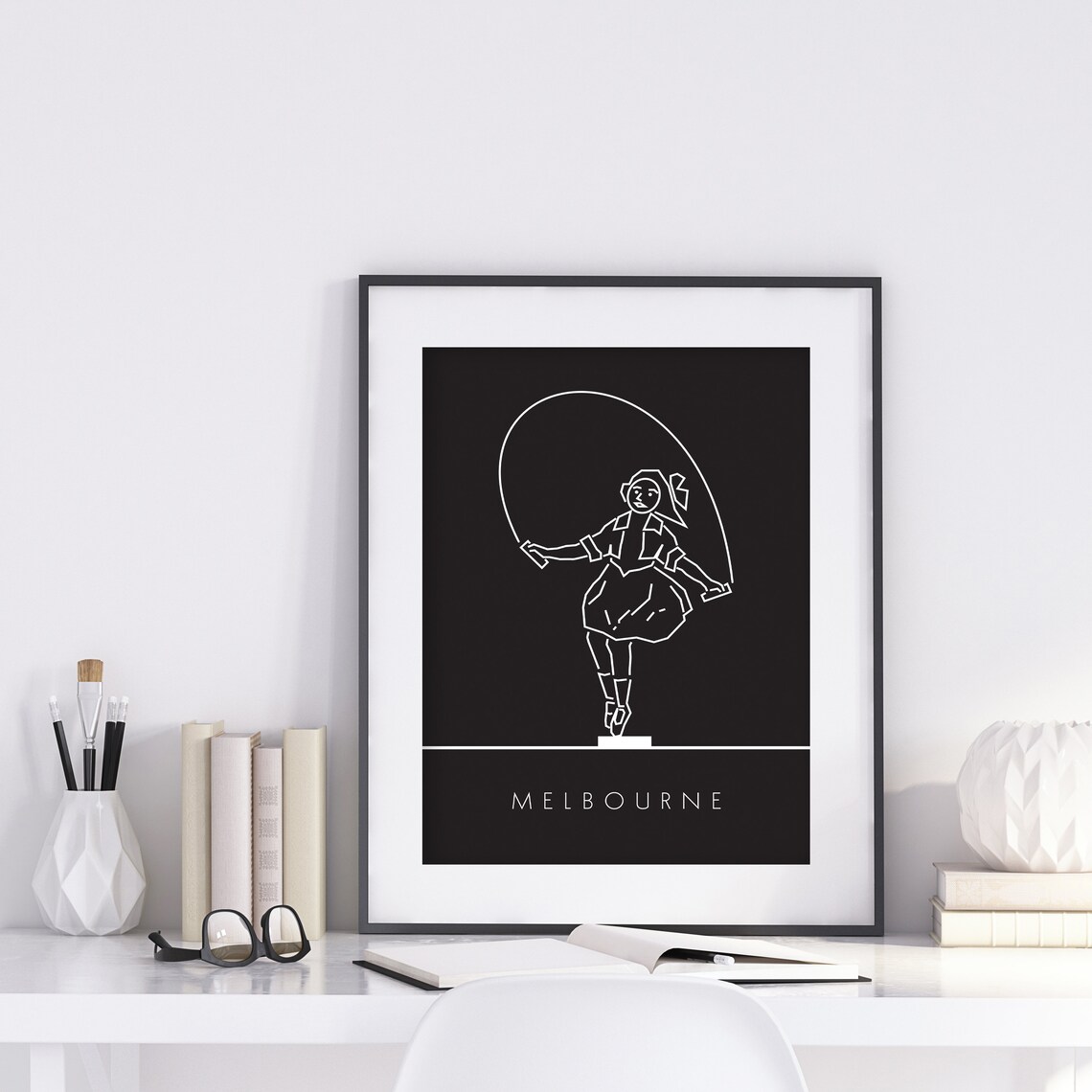 Skipping Girl Vinegar Melbourne A4 Print Australia Iconic Etsy