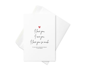 I Love You So Much Greeting card with Learning Korean