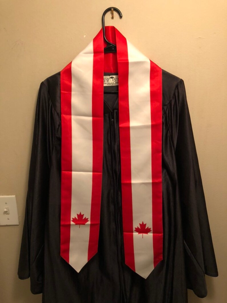 Country Flag Graduation Stole/sash Canadian Canada Etsy UK