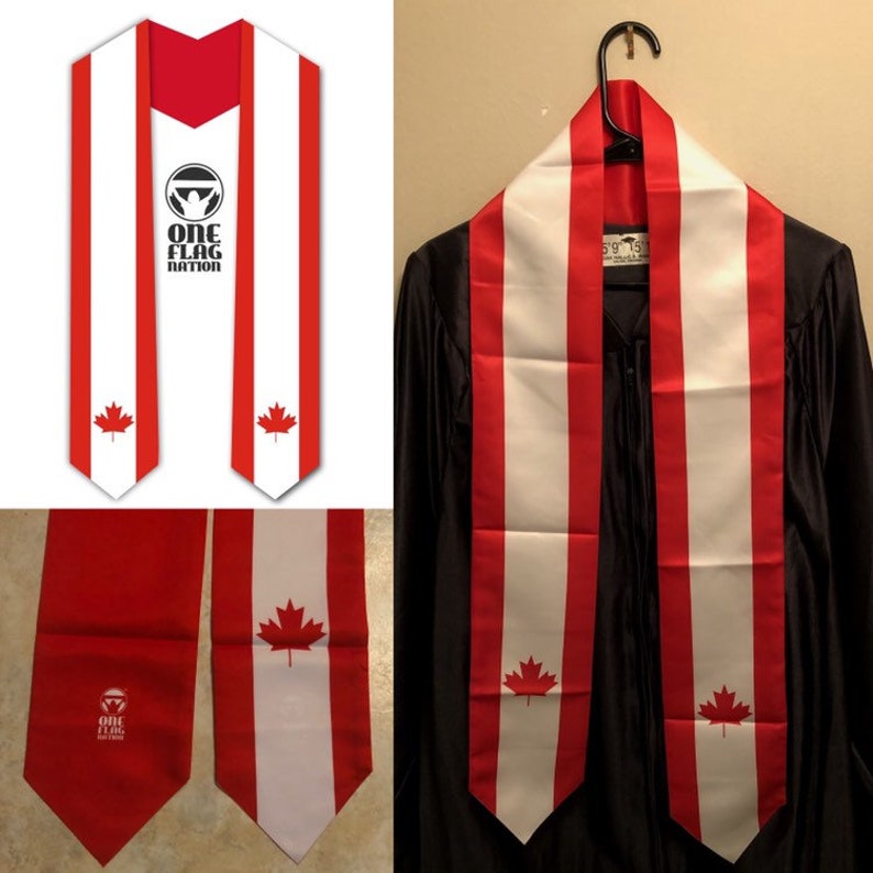 Country Flag Graduation Stole/sash Canadian Canada Etsy UK