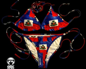 Haitian Flag Bikini Set
