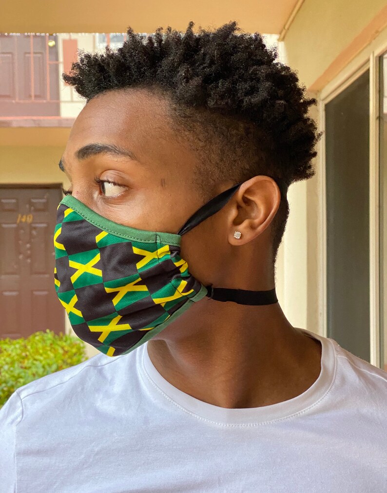 New arrivals Jamaican Flag Face Mask Kids & Adults Etsy