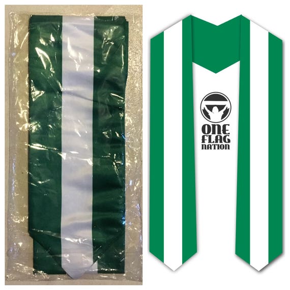 Graduation Stole Sash Nigeria Nigerian Country Flag 