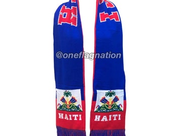 Haiti/haitian flag scarf