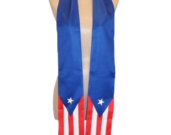 Country Flag Graduation Stole/Sash - Puerto Rico