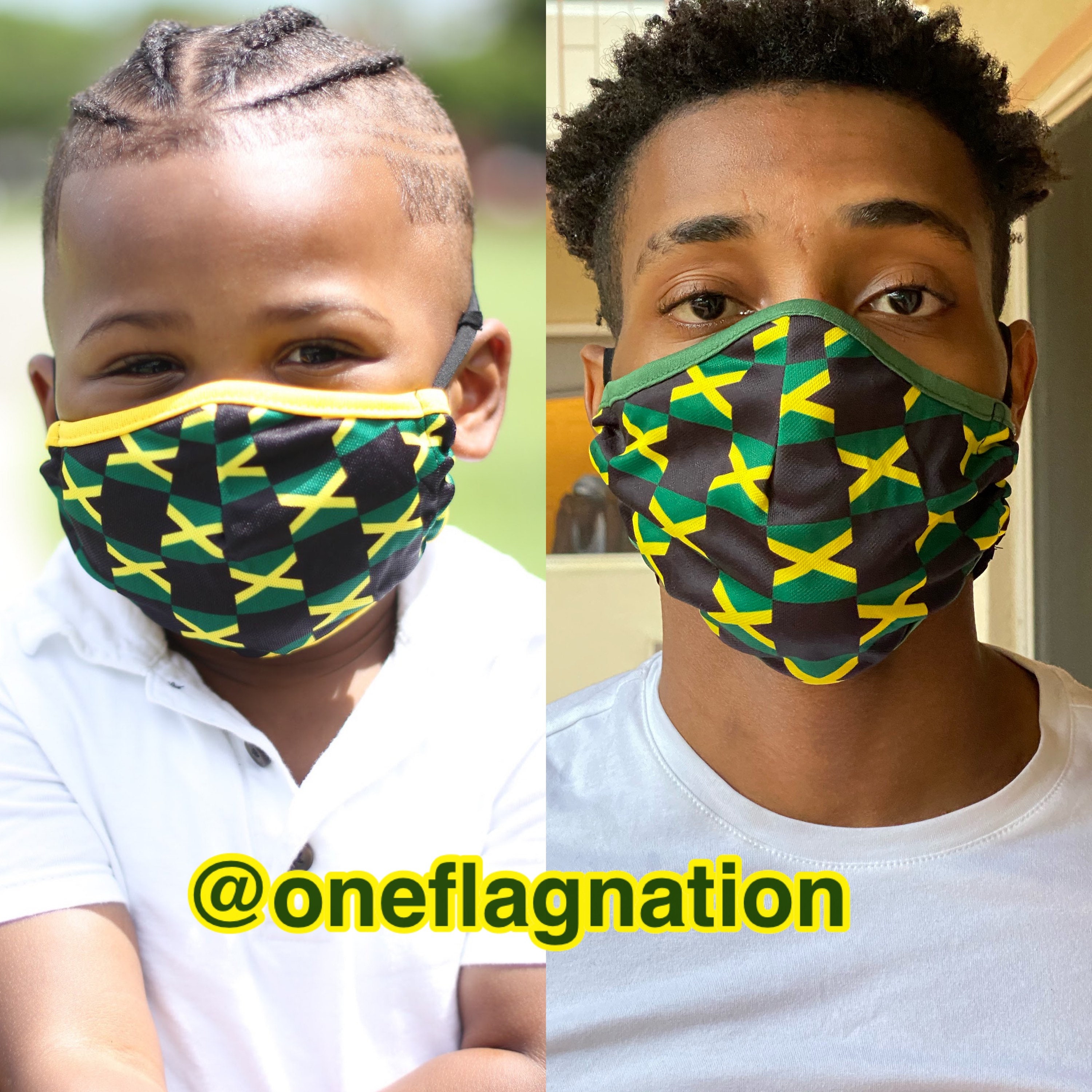 New arrivals Jamaican Flag Face Mask Kids & Adults Etsy