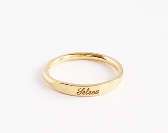 Personalized Name Ring / Custom Name Jewelry / Sterling Silver Ring, 18K Gold Vermeil Ring / Valentine's gift/Engraved ring